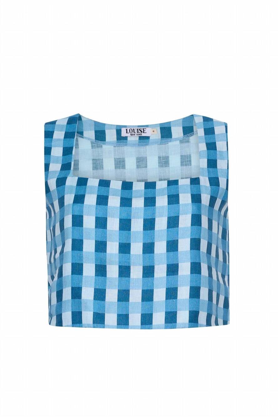 NEW LOUISE NEW YORK women's payton top in cape gingham